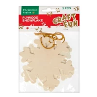 1. Craft With Fun Ozdoba Dekoracyjna Płatek Śniegu Przywieszka Drewniana 414087